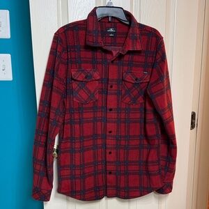 O'Neill Men's Red Plaid Flannel